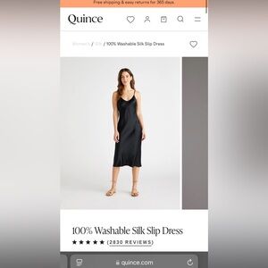 Quince 100% Washable Silk Slip Dress